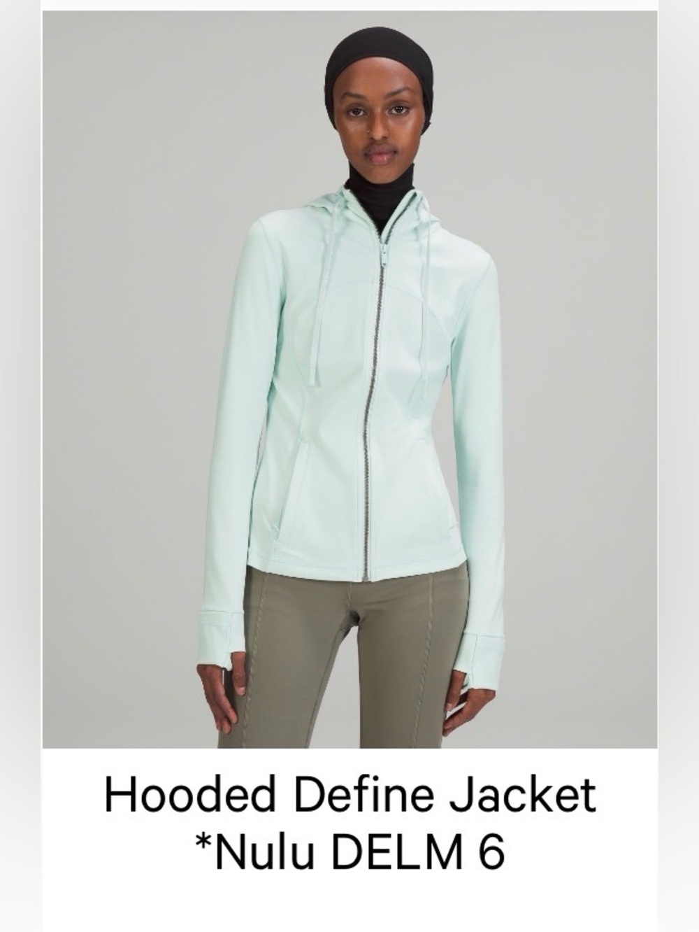 Lululemon Athletica Mint Zip-Up Define Jacket
